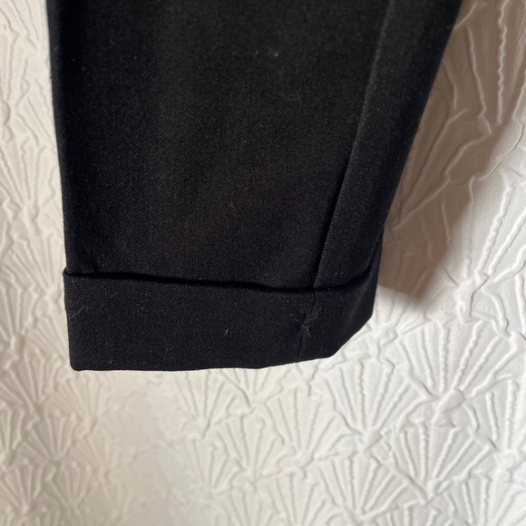 Loft black stretch straight button detail business casual work office pants 4 - Picture 5 of 7